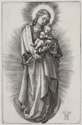 Virgin with a Hairband in a Halo on the Crescent Moon