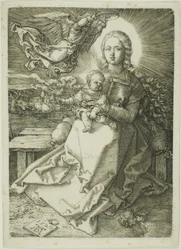 Madonna Crowned by One Angel