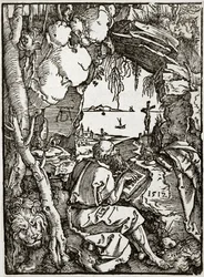 Saint Jerome in a Cave (Bartsch 113)