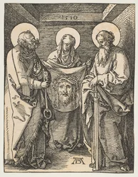 Saint Veronica between Saints Peter and Paul, from The Small Passion