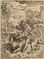 Samson Fighting with the Lion