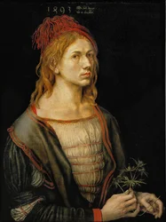 Self-portrait with Thistle