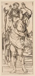 St. Christopher Crossing the Stream, 1528