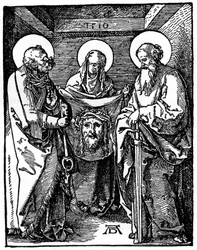 St Veronica with the Sudarium Between St Peter and Paul