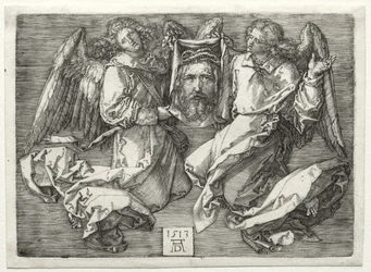 Sudarium Displayed by Two Angels