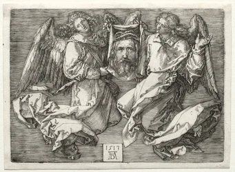 Sudarium Displayed by Two Angels