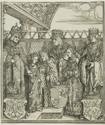 The Congress and Double Betrothal at Vienna, from The Triumphal Arch of Maximilian I