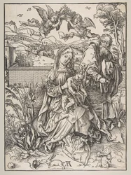 The Holy Family with Three Hares, ca. 1497-98