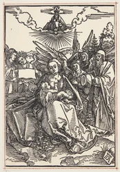 The Holy Family with Five Angels