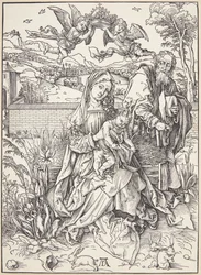 The Holy Family with Three Hares