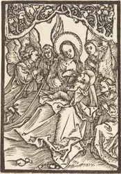 The Virgin Nursing the Christ Child with Four Angels