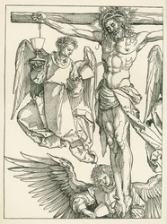Christ on the Cross with Three Angels