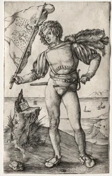 The Burgundian Standard Bearer, c. 1500 (engraving)