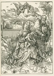 The Holy Family with Three Hares