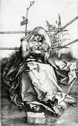 Virgin and Child Seated on a Grass Bench