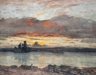 Sunset on the Tay [View towards Dundee]