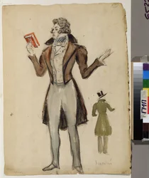 Redingote and Bow Tie. Costume Project for the Opera 