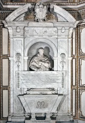 Funeral monument in tribute to Cardinal Giovanni Garcia Mellini with portrait in bust
