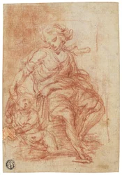 Seated Mother and Child