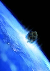 An Asteroid Precipitating Towards the Earth, the End of the World