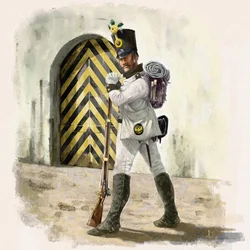 Austrian Infantryman of the IR Regiment No.14 in a Fortress in 1809