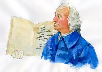 Portrait of Adam Smith (1723-1780), Scottish philosopher and economist