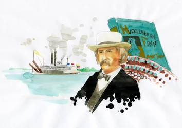 Portrait of Mark Twain