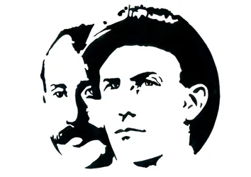 Portrait of Orville and Wilbur Wright