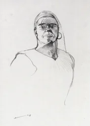 Portrait of a pirate or bust of a sailor