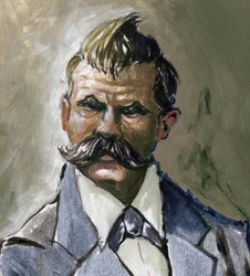 Portrait of the German philosopher Friedrich Nietzsche