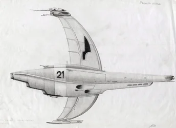 Science fiction illustration: spacecraft for the conquest of space
