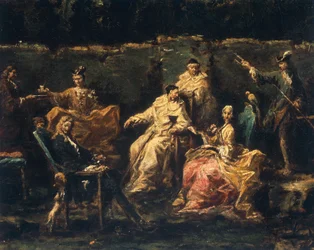 Entertainment in Garden of Albaro (detail)