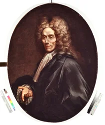 Portrait of a man. A man of the nobility, wearing a wig and a black dress. Painting by Alessandro Magnasco, called Il Lissandrino (1667-1749). Genoa, Musei di Strada Nuova, inv. no. PR 371