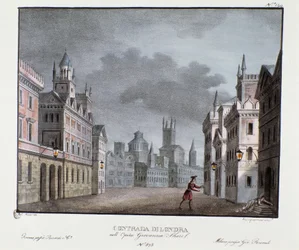 View of the suburbs of London Scenography for the representation of the opera 