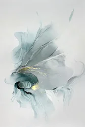 Golden Teal Swirl