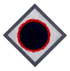 Circle Blue on Red Diamond