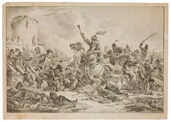 Battle between the Georgians and the Mountain Tribes