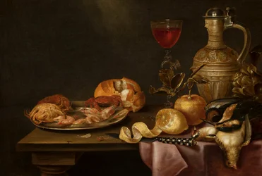 Still Life with Shrimps and Crabs on a Tin Plate