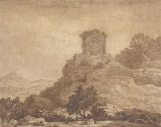Landscape with a ruined temple, c.1756