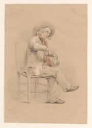 Man Sitting in a Chair Pouring a Glass