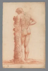 Study of a Statue of a Standing Man with a Child