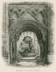 Glastonbury Abbey, Doorway in St Joseph