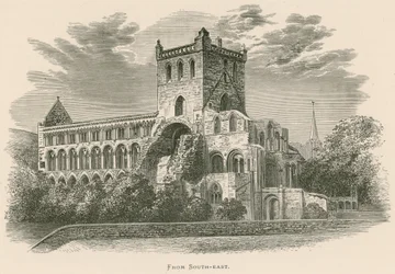 Jedburgh Abbey, From South-East