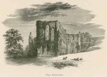 Rievaulx Abbey, From South-east