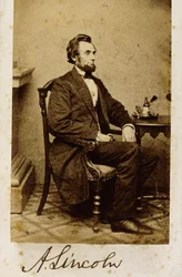 A Signed Carte-de-Visite Photograph of Abraham Lincoln, 1861