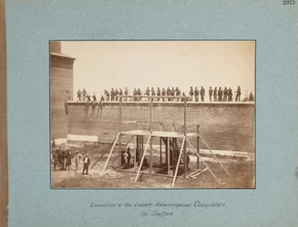 Execution of the Lincoln Assassination Conspirators. The Scaffold