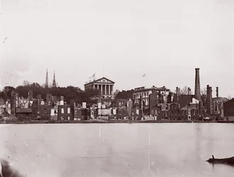 Ruins on North Bank of Canal, Richmond, 1865