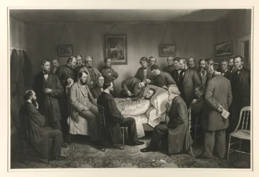 Lincoln on his deathbed
