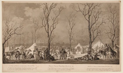 Bivouac of the Cossacks at the Avenue des Champs-Elysées in Paris on March 1814
