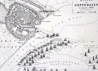 Plan of the Battle of Copenhagen, 2nd April 1801